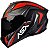 CAPACETE ASX DRAKEN VECTOR FOSCO PRETO/CINZA/VERMELHO 60/L - Imagem 1