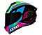 CAPACETE AXXIS DRAKEN COUGAR GLOSS BLACK/BLUE/PINK 58/M - Imagem 1