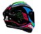 CAPACETE AXXIS DRAKEN COUGAR GLOSS BLACK/BLUE/PINK 58/M - Imagem 4