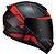 CAPACETE NORISK RAZOR AXIAL MATTE BLK/RED 58/M - Imagem 1