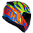 CAPACETE NORISK RAZOR SHARP BLK HV/YLW/HV-ORG 58/M - Imagem 7