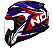 CAPACETE NORISK RAZOR SHARP BLUE/RED 62/XL - Imagem 1