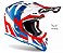 CAPACETE AIROH AVIATOR ACE SWOOP RED BLUE GLOSS 58 M - Imagem 1