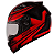 CAPACETE EBF E0X FROST PRETO/VERMELHO 58 - Imagem 1