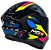 CAPACETE ASX DRAKEN MARIANNY BRILHO PRETO/AMARELO/AZUL 56/S - Imagem 5