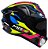 CAPACETE ASX DRAKEN MARIANNY BRILHO PRETO/AMARELO/AZUL 56/S - Imagem 4
