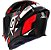 CAPACETE ASX EAGLE RACING DIAGON BRILHO PRETO/GRAFITE/VERMELHO 60/L - Imagem 2