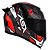 CAPACETE ASX EAGLE RACING DIAGON BRILHO PRETO/GRAFITE/VERMELHO 60/L - Imagem 5