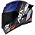 CAPACETE ASX EAGLE RACING DIAGON FOSCO AZUL/AZUL/BRANCO 60/L - Imagem 1