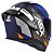 CAPACETE ASX EAGLE RACING DIAGON FOSCO AZUL/AZUL/BRANCO 60/L - Imagem 4