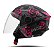 CAPACETE TORK NEW LIBERTY THREE FLOWERS FOSCO ROSA 60 - Imagem 1