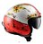 CAPACETE LS2 SPITFIRE OF599 RUST WHT/RED 56/S - Imagem 1