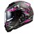 CAPACETE LS2 VECTOR EVO FF397 STENCIL MATTE BLK/PINK 62/XL - Imagem 2