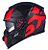 CAPACETE ASX EAGLE SV LINES BRILHO CINZA/VERMELHO 58/M - Imagem 2