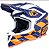 CAPACETE ASW R3 VICTORIOUS AZUL MARINHO LARANJA BRANCO 58  EAN  7908377166585 - Imagem 1
