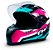 CAPACETE FW3 GTN SUPER AZUL TIFFANNY ROSA BRANCO 58 - Imagem 3