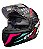 CAPACETE FW3 GTX STAR PRETO BRILHANTE AZ TIFFANY ROSA 56 - Imagem 1