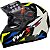 CAPACETE FW3 GTX STAR PRETO BRILHANTE AZUL AMARELO 56 - Imagem 1