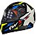 CAPACETE FW3 GTX STAR PRETO BRILHANTE AZUL AMARELO 56 - Imagem 2