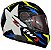 CAPACETE FW3 GTX STAR PRETO BRILHANTE AZUL AMARELO 56 - Imagem 6