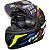 CAPACETE FW3 GTX STAR PRETO BRILHANTE AZUL AMARELO 60 - Imagem 3
