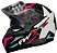 CAPACETE FW3 GTX STAR PRETO BRILHANTE AZUL ROSA 58 - Imagem 1