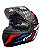 CAPACETE FW3 GTX STAR PRETO BRILHANTE AZUL VERMELHO 60 - Imagem 3
