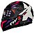 CAPACETE FW3 GTX STAR PRETO BRILHANTE LILAS ROSA 56 - Imagem 2