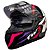 CAPACETE FW3 GTX STAR PRETO BRILHANTE LILAS ROSA 58 - Imagem 3