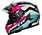 CAPACETE FW3 GTX SUPER AZUL TIFFANY ROSA BRANCO 58 C/ OCULOS - Imagem 1