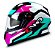 CAPACETE FW3 GTX SUPER AZUL TIFFANY ROSA BRANCO 58 C/ OCULOS - Imagem 2