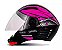 CAPACETE FW3 X OPEN PRETO ROSA 56 - Imagem 1