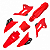 KIT PLASTICOS CRF 230 08 VERMELHO 4CTION - Imagem 1