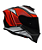CAPACETE ORIGINE DINAMO GALAXI FLUO RED-BLACK GLOSS M - Imagem 1