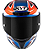 CAPACETE KYT TT-COURSE VINALES REP BALANCE ORANGE/BLUE M - Imagem 2