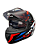 CAPACETE FW3 GTX STAR PRETO BRILHANTE AZUL COM VERMELHO 58 - Imagem 3