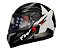 CAPACETE FW3 GTX STAR PRETO BRILHANTE GRAFITE COM PRATA 56 - Imagem 2