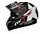 CAPACETE FW3 GTX STAR PRETO BRILHANTE GRAFITE COM PRATA 56 - Imagem 1