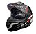 CAPACETE FW3 GTX STAR PRETO BRILHANTE GRAFITE COM PRATA 56 - Imagem 3