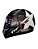 CAPACETE FW3 GTX STAR PRETO BRILHANTE GRAFITE COM PRATA 58 - Imagem 3