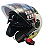 CAPACETE FW3 X OPEN UP STAR AZUL COM AMARELO 60 - Imagem 2