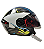 CAPACETE FW3 X OPEN UP STAR AZUL COM AMARELO 60 - Imagem 3