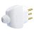 Pial plus - plugue macho monobloco 2p + t pb 10a 250v branco c/ saída axial - legrand - Imagem 1
