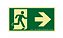 Placa Sinalizadora Fotoluminescente (Seta Reta para Direita) - 30x15cm - Imagem 1