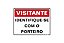 Placa em Vinil (Visitante Identifique-se com o Porteiro) - 15x20cm - Imagem 1