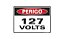 Placa Sinalizadora Vinil (Perigo 127 Volts) - 15x20 - Imagem 1