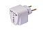 Plug Adaptador Importado (Europeu) - 2P+T - Imagem 1