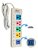 Extensão Elétrica Tomada 4 Entradas 2 Usb Régua Universal Cor Colorida - Imagem 4