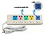 Extensão Elétrica Tomada 4 Entradas 2 Usb Régua Universal Branco - Imagem 6