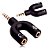 Adaptador Para Fone Headset Microfone Lapela P2 X P3 Áudio - Imagem 1